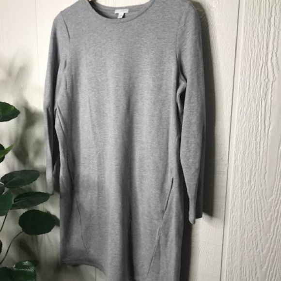 PURE JILL GRAY TUNIC POCKET DRESS SZ. S/P - Picture 2 of 6